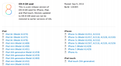​苹果开始向开发者推送 iOS 8 GM 版
